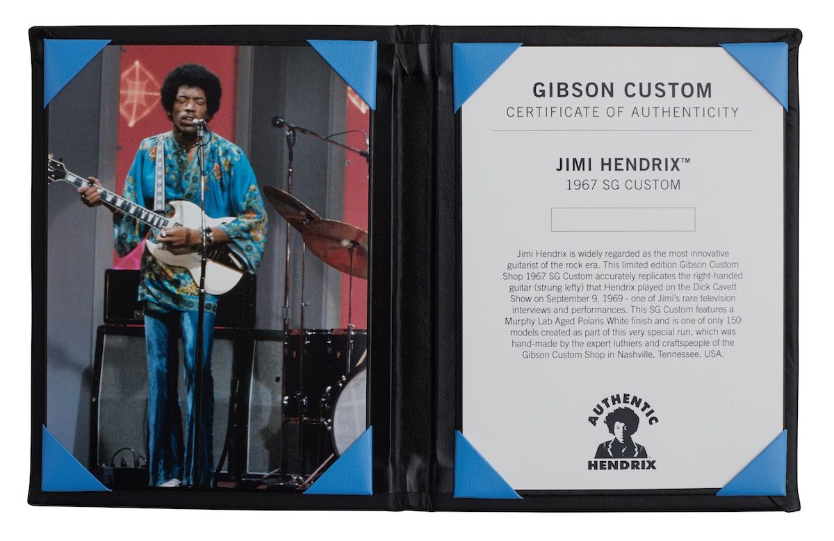 Hendrix SG COA Gibson Custom Shop recrée deux guitares classiques Jimi Hendrix