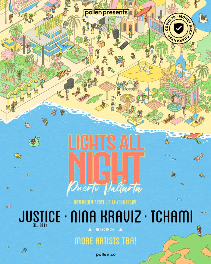 Lights All Night Puerto Vallarta a annoncé Justice, Nina Kraviz et Tchami en tête d'affiche.