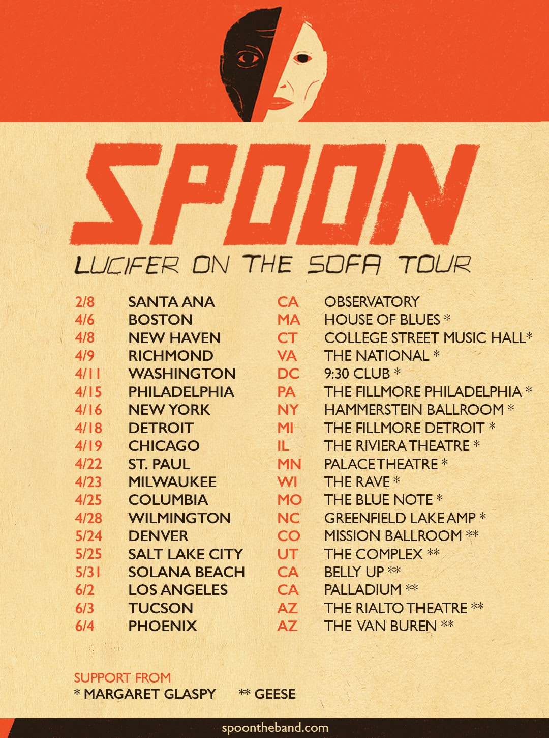 Spoon: Lucifer sur la tournée des canapés