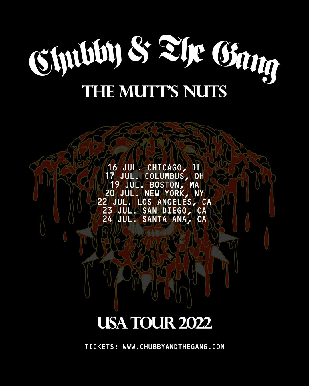 Chubby and the Gang: tournée américaine 2022