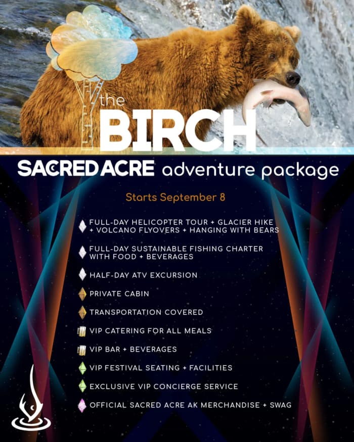 Le forfait Birch Adventure à Sacred Acre. 