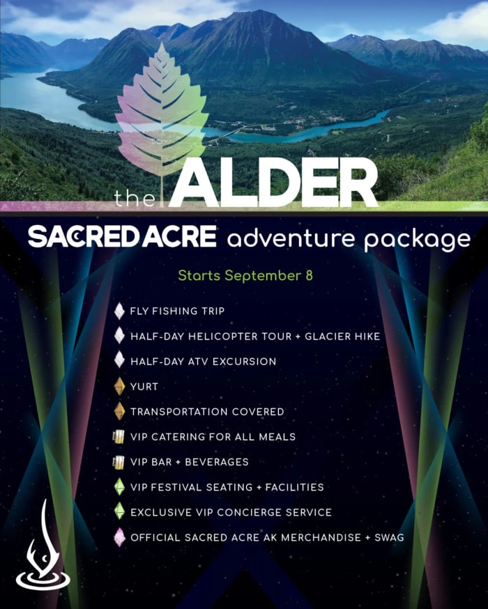 Le forfait aventure Alder à Sacred Acre. 