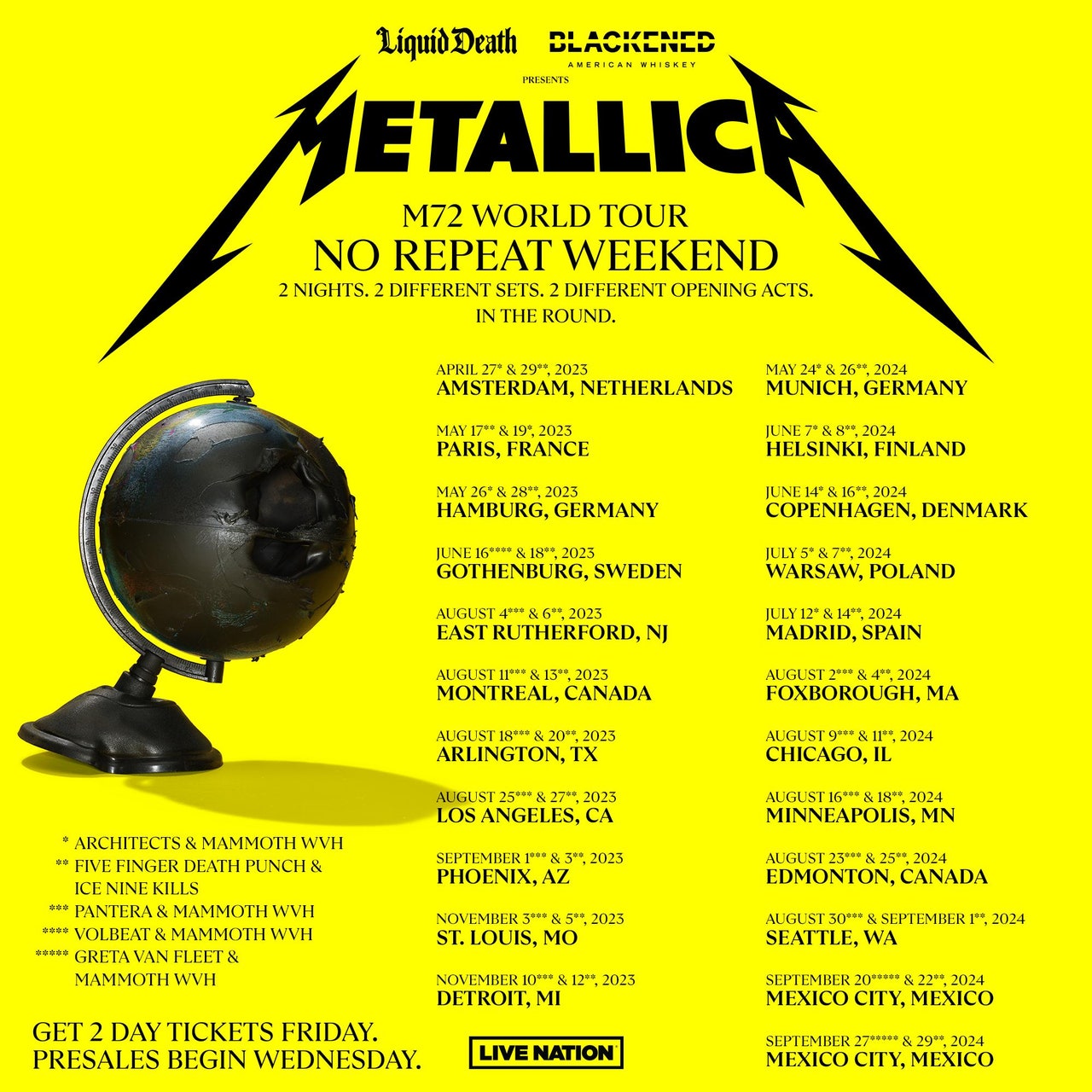 Metallica : M72 World Tour 2023-2024