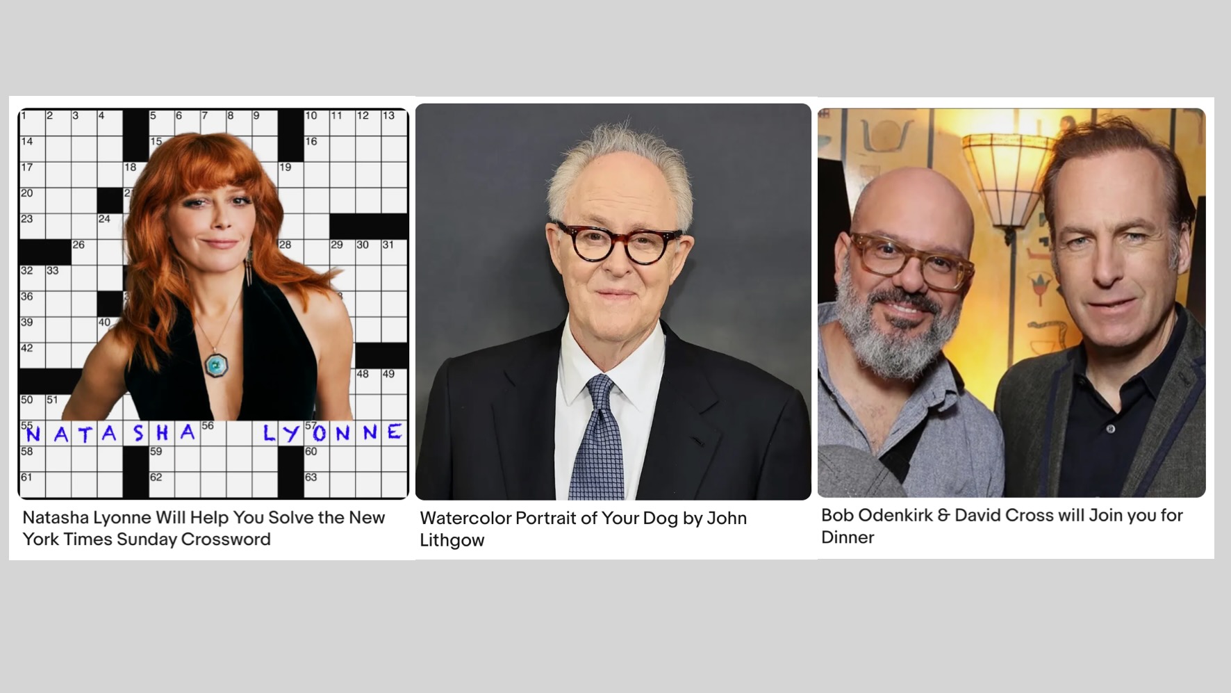 Des acteurs et des écrivains remarquables lancent des enchères pour Crew Healthcare