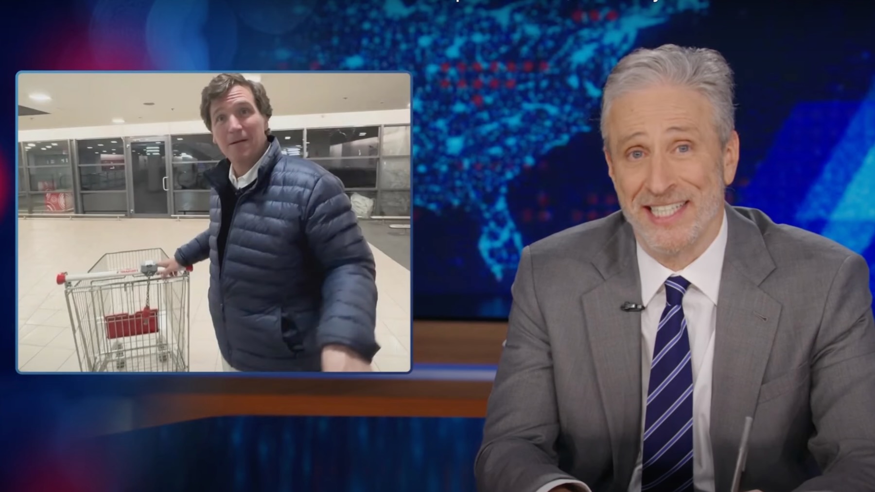 Jon Stewart Treats Tucker Carlson Like a Human Piñata