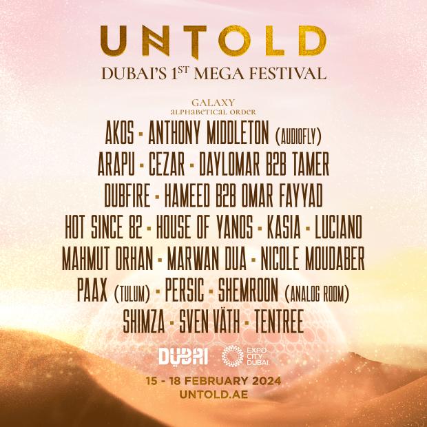 UNTOLD ajoute Sebastian Ingrosso, Tiësto, Mahmut Orhan et bien d'autres à sa première programmation au festival de Dubaï