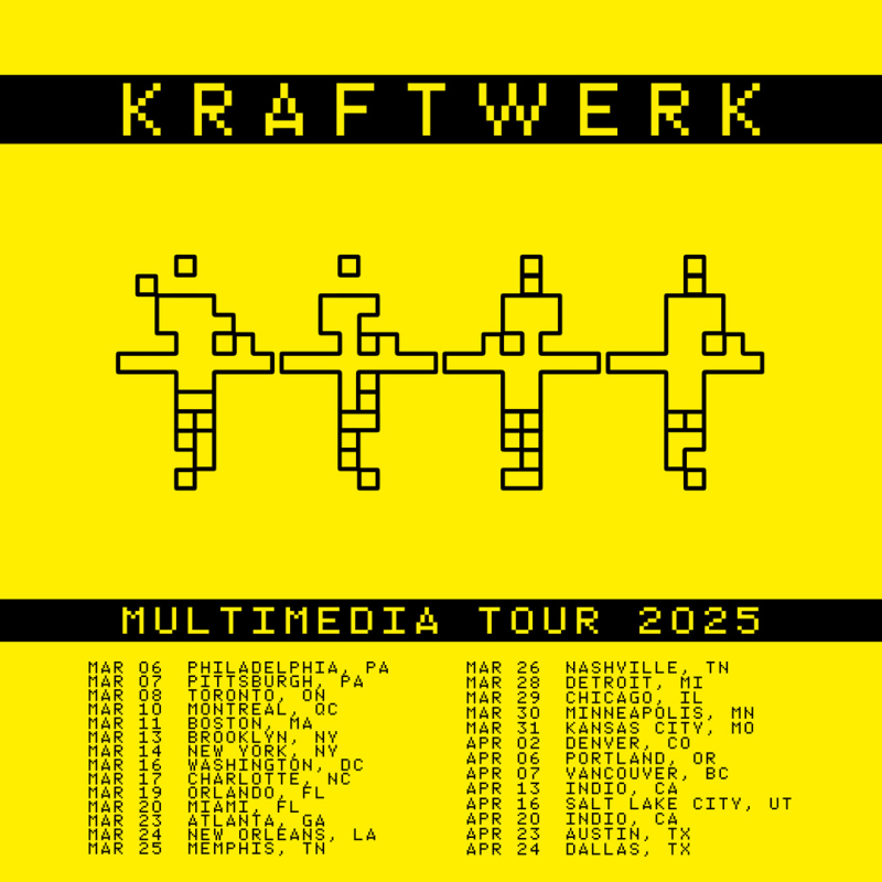 Kraftwerk dévoile sa tournée nord-américaine 2025, "Multimédia"