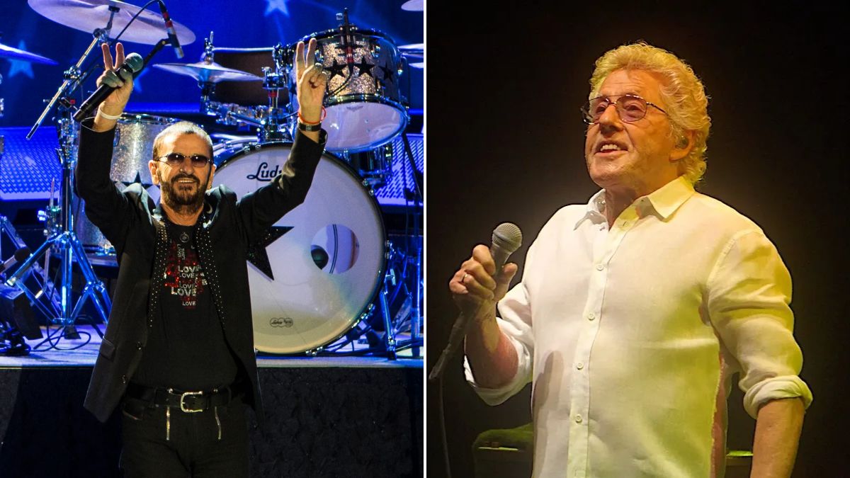 Ringo Starr Starr Shades "Little Man" Roger Daltrey après que le fils Zak Starkey ne tire de l'OMS