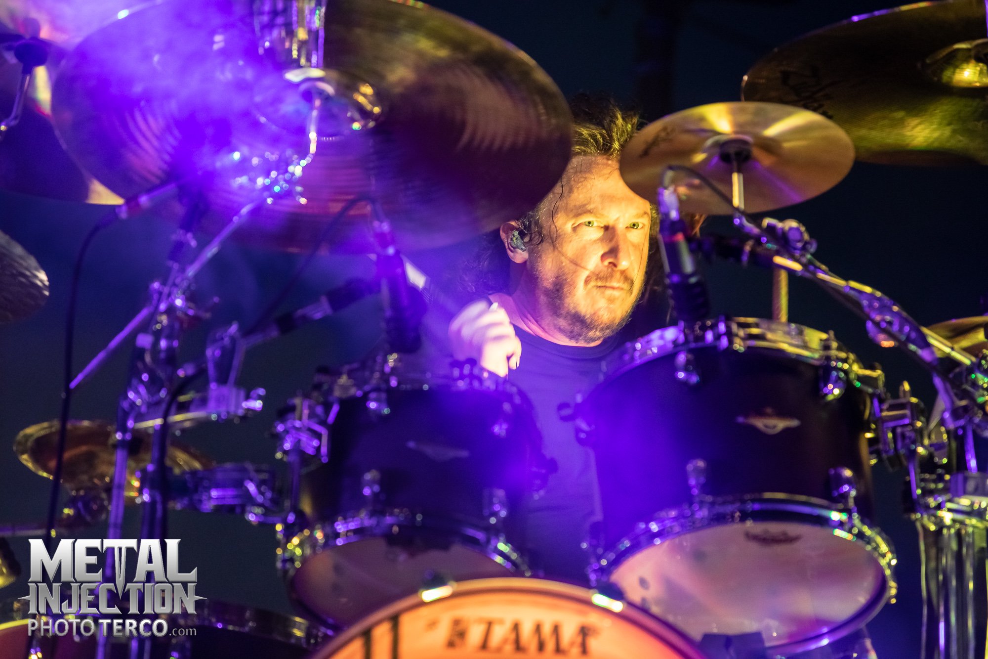 A photo of Abe Cunningham of the band Deftones.