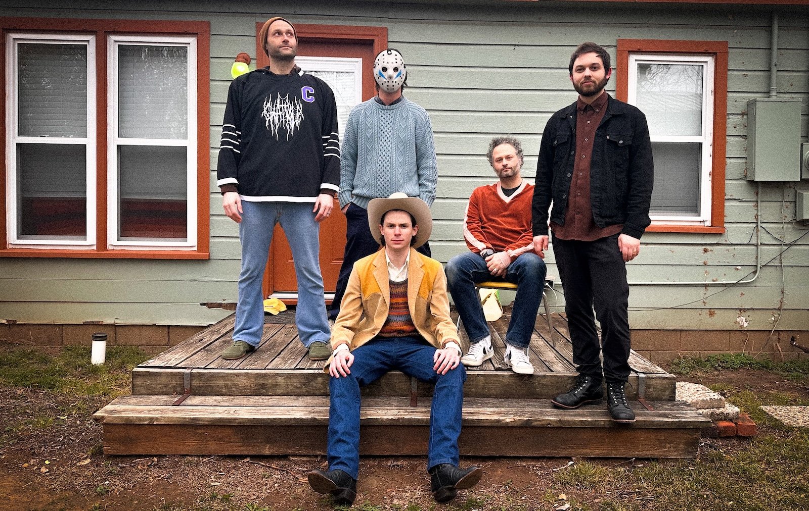 A photo of Chat Pile and Hayden Pedigo.