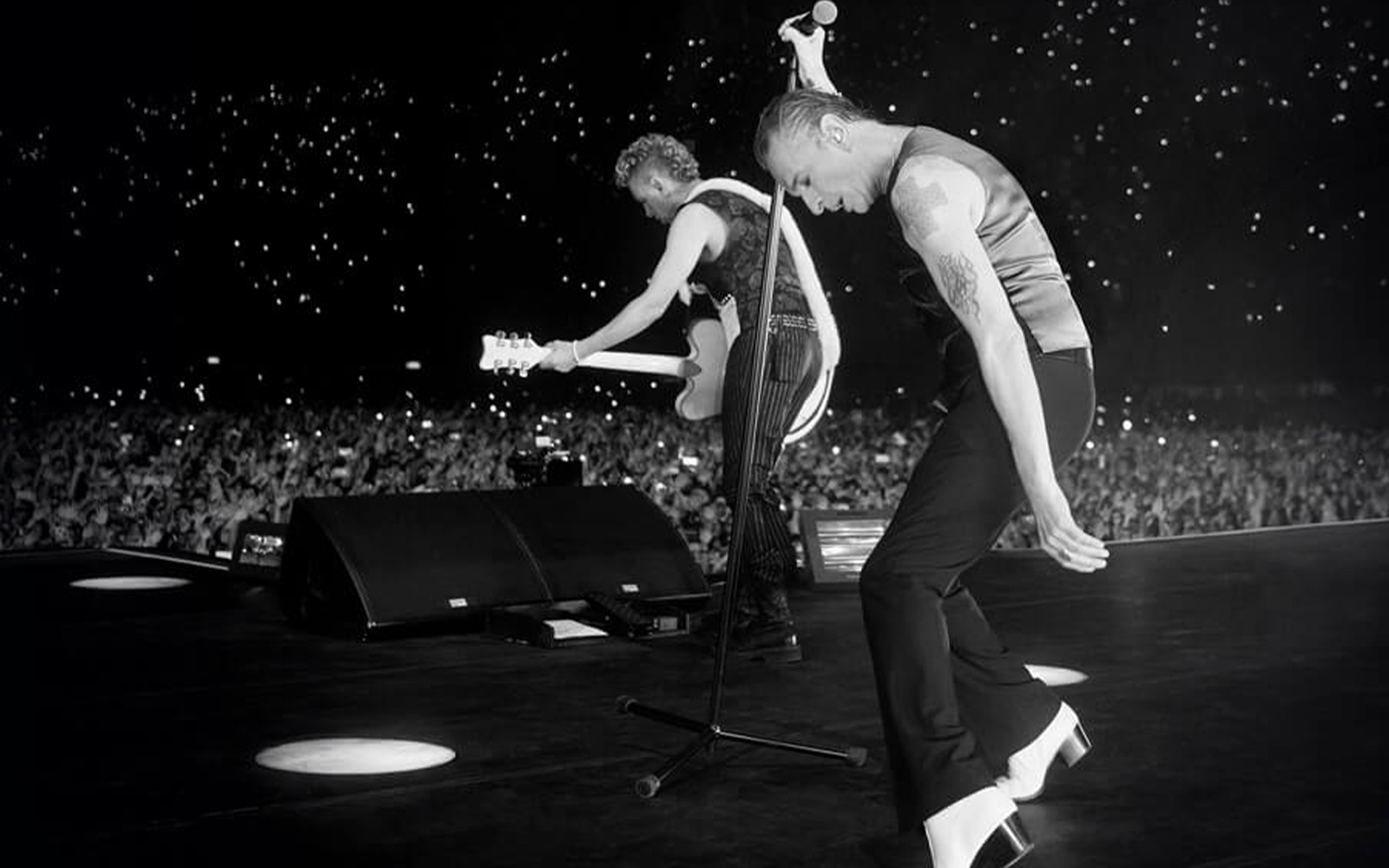 A photo of Depeche Mode for their upcoming movie Depeche Mode M.