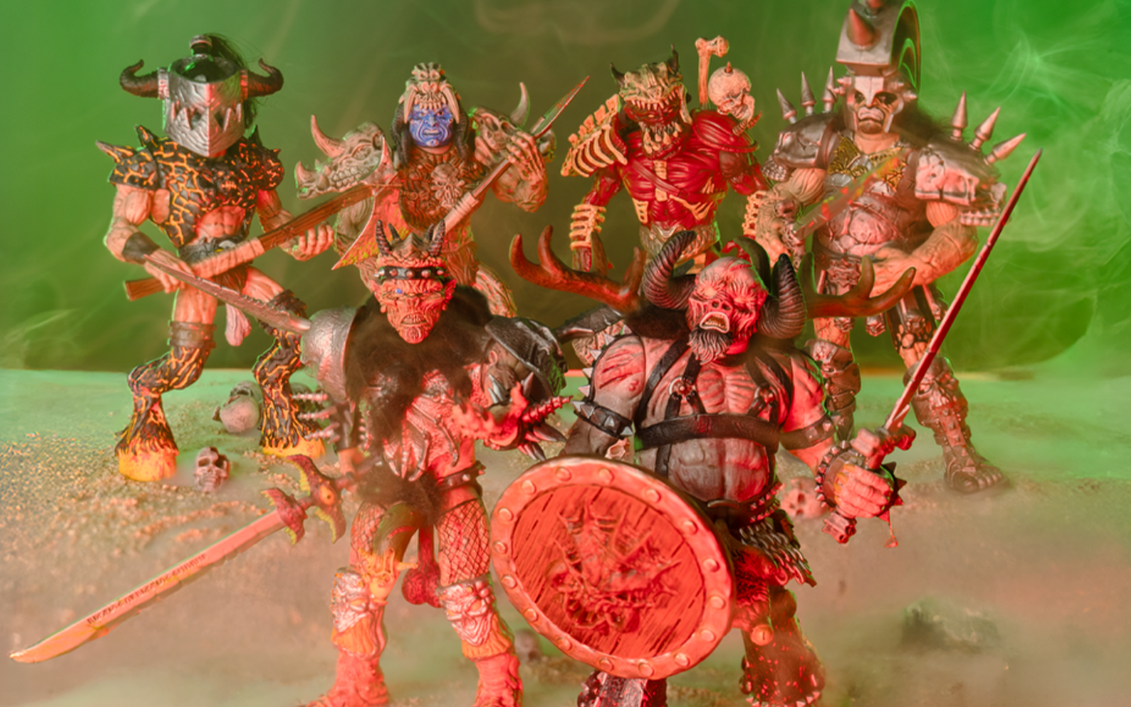 A photo of Gwar's action figures.