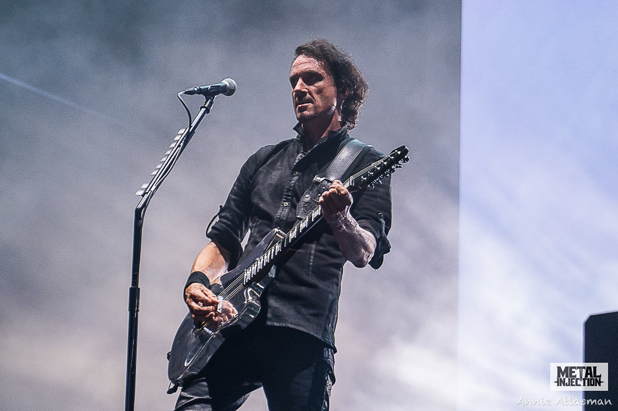 A photo of Gojira performing.