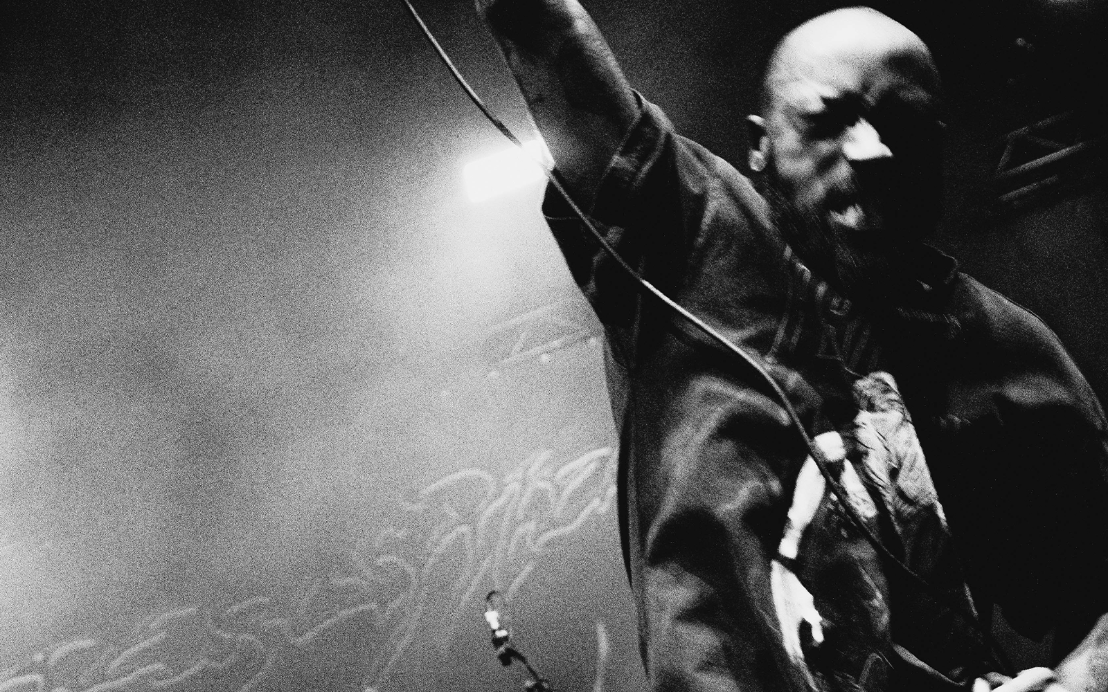 A photo of Aaron Heard fronting Jesus Piece.