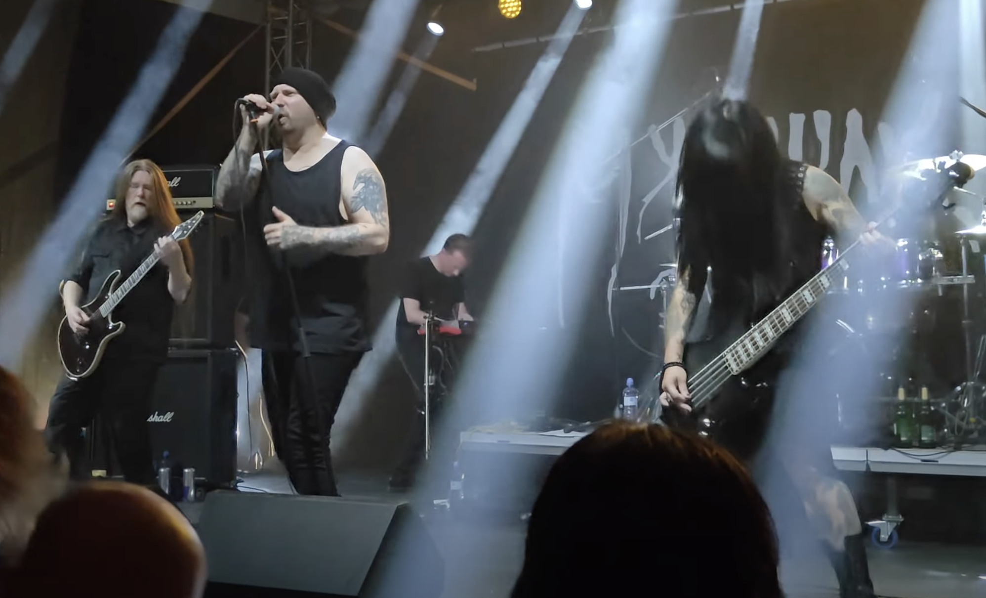 A photo of the band My Dying Bride live.