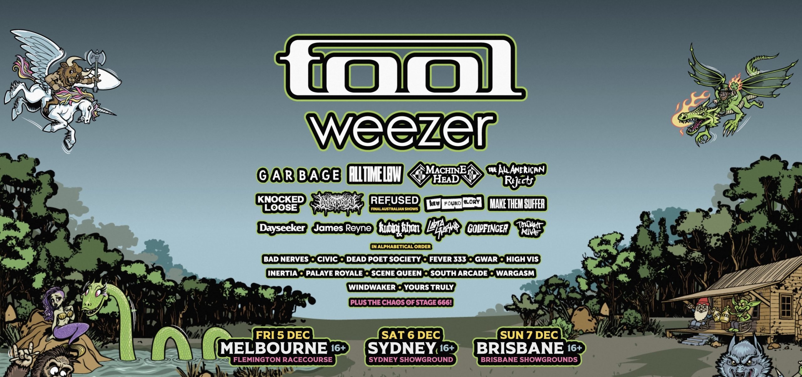 A photo of the lineup for the Good Things Festival 2025 event.