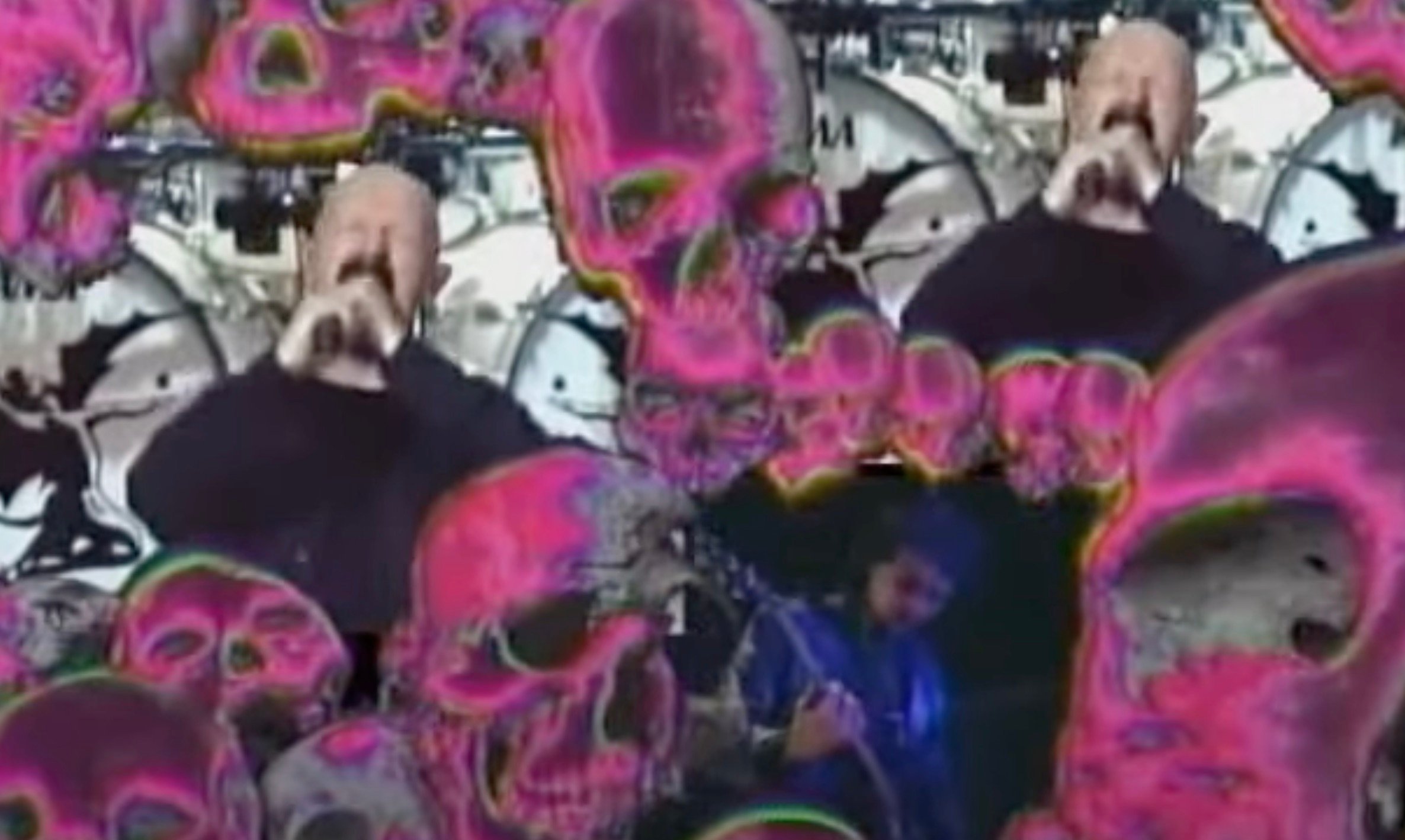 A photo of Rob Halford with Black Sabbath.