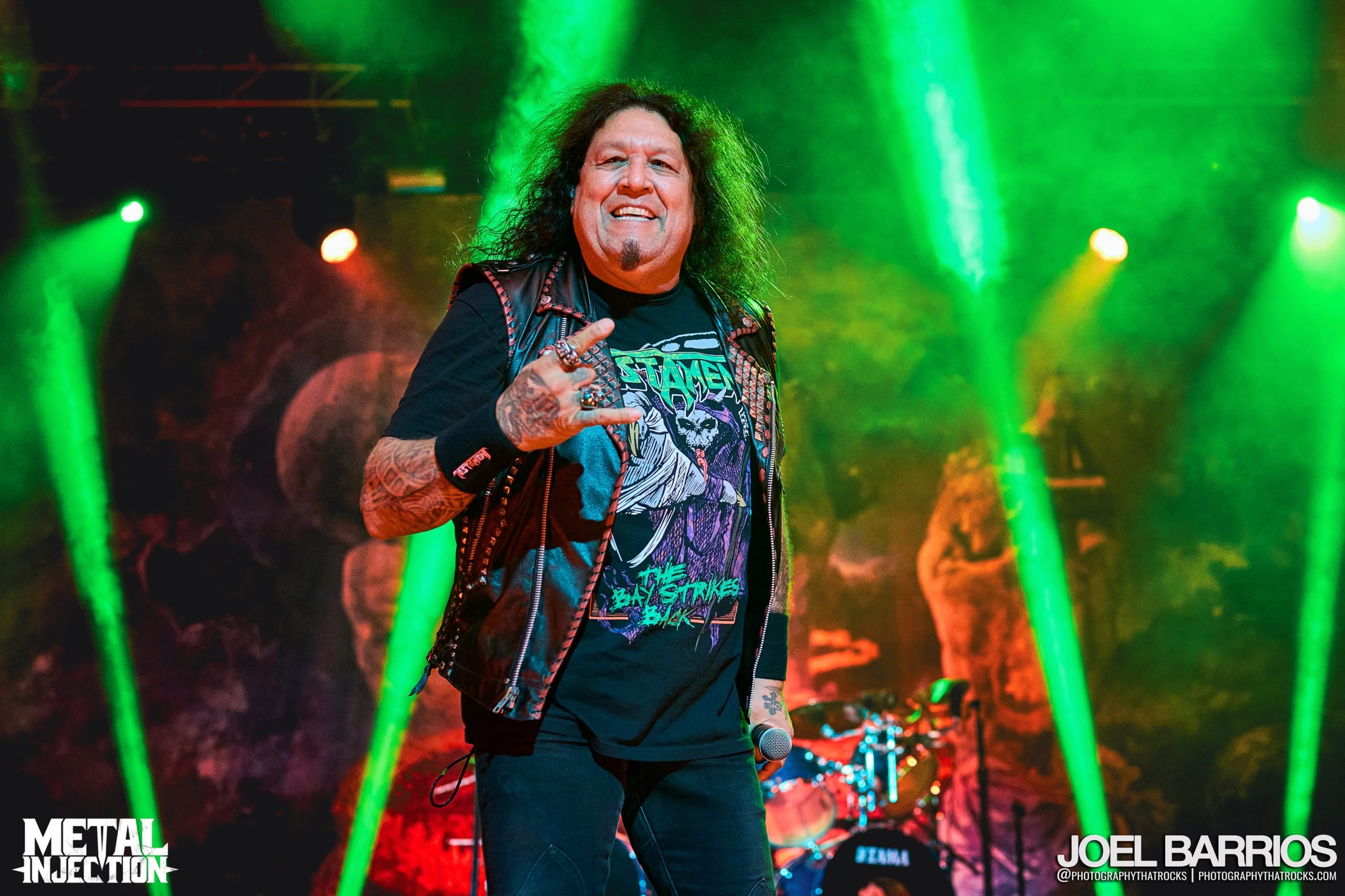 A photo of Chuck Billy from Testament.