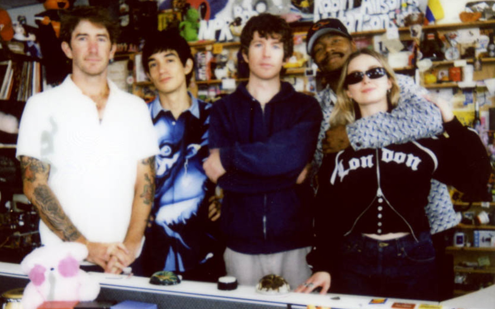 A photo of the band Turnstile playing NPR.