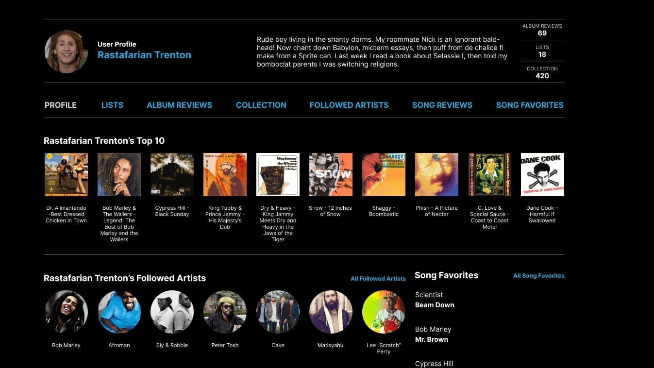 Vos 10 meilleurs albums et "Letterboxd for Music"