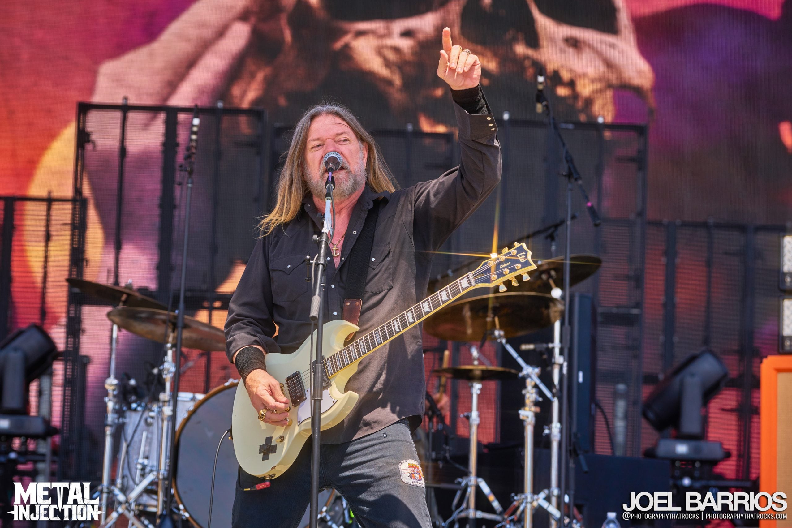 A photo of Petter Keenan of the band Corrosion Of Conformity.