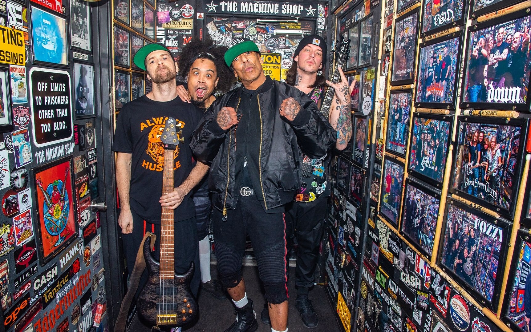 Promotional photo of HED PE, featuring the band members posed together, highlighting their nu-metal and punk-inspired style.
