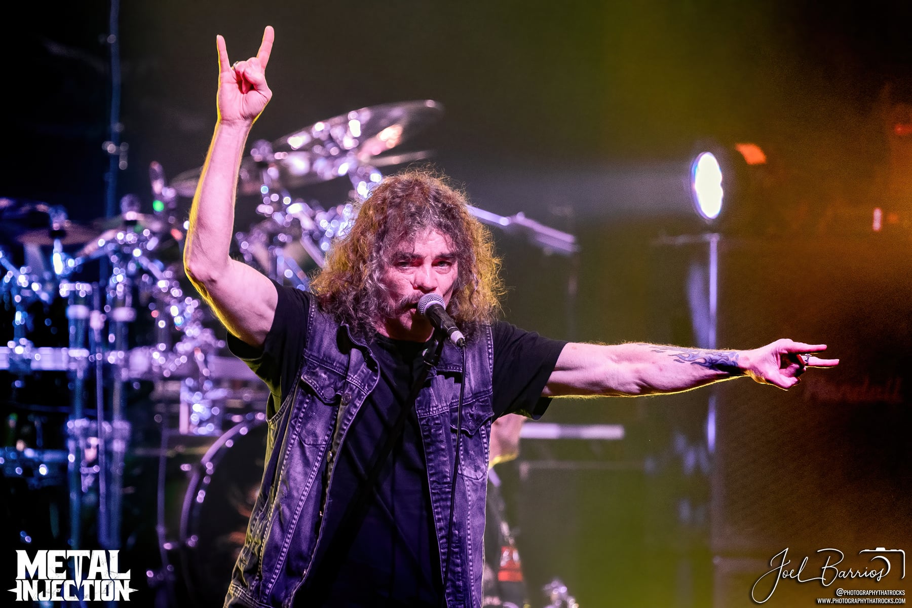 A photo of Bobby Blitz from the band Overkill.