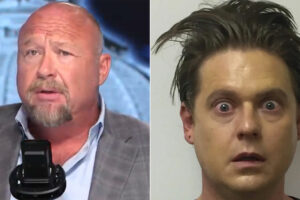 Alex Jones panique devant les clips de natation pour adultes du vieux Tim Heidecker