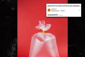 Achetez des déchets et de l'air réels du mariage de Taylor Swift et Travis Kelce