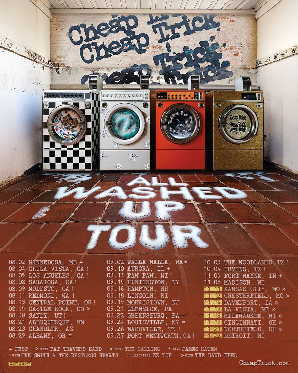Cheap Trick ajoute des dates d’automne 2026 à la tournée « All Washed Up »