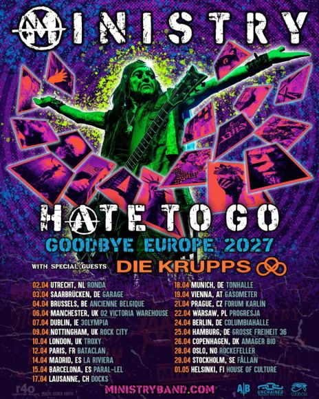 Affiche de la tournée d'adieu de Ministry Europe